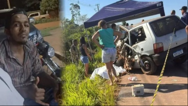 Grave acidente entre carreta e Fiat Uno na BR-364 deixa um ób@ito e três feridos-VÍDEO